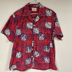 Vintage  HRH His Royal Highness Hawaii button Down, short sleeve Shirt,  XL